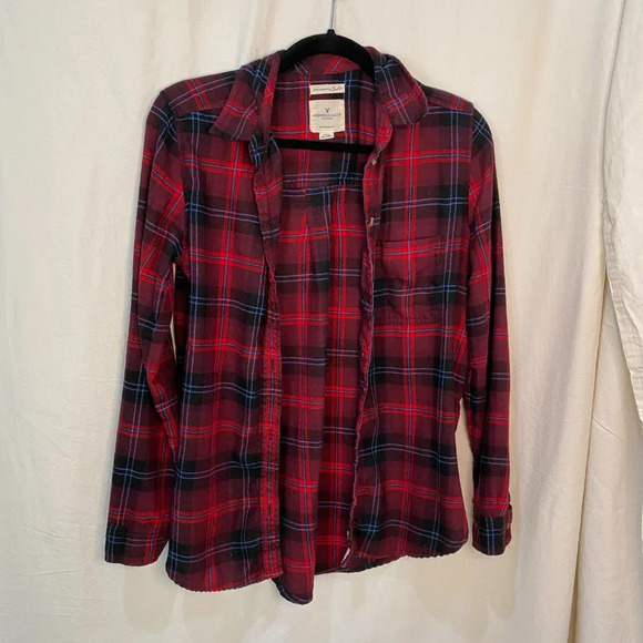 AMERICAN EAGLE SET of 2 Flannels - XS/S - Picture 8 of 10